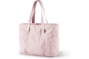 bagsmart Sac Fourre Tout pour Tapis de Yoga,Grand Sac a Main Femme,Sac Cabas Femme pour Shopping,Gym,Sport,Voyage