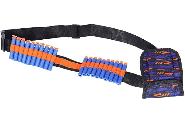 Bande d'Epaule Jouet, Arme à Feu Jouet Fléchettes Ceinture d'Epaule Bande de Stockage Balle Molle avec Sac de Balle