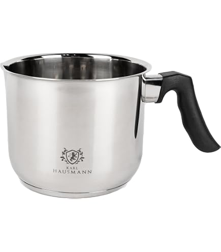 Feegow Double Chaudière En Acier Inoxydable – Kit De Fabrication De Bougies 150 Ml/300 Ml/500 Ml – Pot à Fondre Le Chocolat – Mini Pot à Beurre Et Petite Casserole (500 Ml