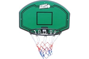 ‎STREET SKILLER STREETSKILLER Basketballkorb mit 43 cm Durchmesser, Board, geflochtenem Basketballnetz und Wandhalterung, inklusive Montagezubehör. Für Kinder und Erwachsene, Innen- und Außenmontage