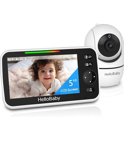 Eufy Baby Monitor E20 - Caméra 2K HD Avec Écran 5'' - Connexion Hybride Wi-Fi Ou Sans Wi-Fi - Détection Pleurs Et Nuit - Portable Et Fiable