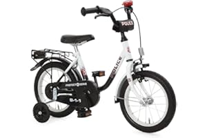Bachtenkirch Kinderfahrrad 14'' Police schwarz-weiß
