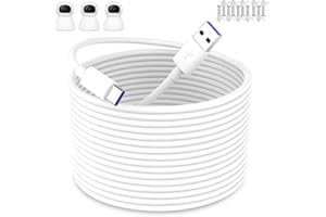 IMANGOO Kabel USB C 10m, kabel USB C do szybkiego ładowania do magnetycznej kamery nadzoru Xiaomi Mi 2K, bezprzewodowa kamera monitorująca Mi 1080P, kabel USB typu C do ładowania kamery bezpieczeństwa