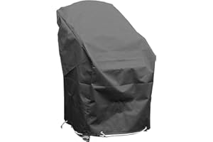 GREEN CLUB Housse de Protection pour chaises de Jardin empilables Haute qualité Polyester L 70 x l 65 x h 70 Couleur Anthracite