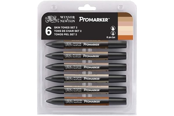 Winsor & Newton 506342 Set de 6 marqueur tons de chair set N°2