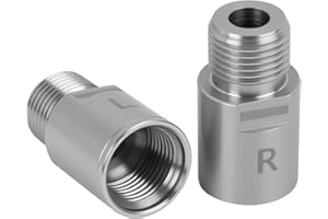 RIYBYDS 1 Paire de Rallonges de Pédale de Vélo en Acier Chromé Molybdène, Entretoises de Pédale 20 mm avec Marquages L et R, Compatible avec Vélos de Route et VTT, Augmente Confort et Performance