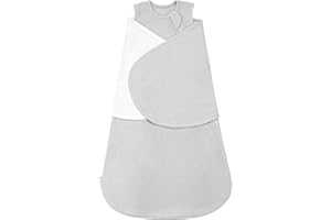 ZIGJOY Baby Swaddle Sleeping Bag 1.5 Tog Winter Fleece Newborn Swaddle Blanket Wrap 0-6 Months Adjustable Sleep Sack for New Born Boys Girls Essentials, Grey