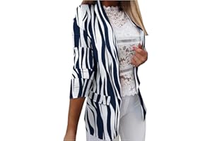 VEMOW Blazer Mujer Chaqueta de Traje Slim Fit Elegante Casual Oficina Negocios Outwear Solapa Manga Larga para Mujer, Elegante Cardigan Corte Slim de Tie Dye Degradado Estampado