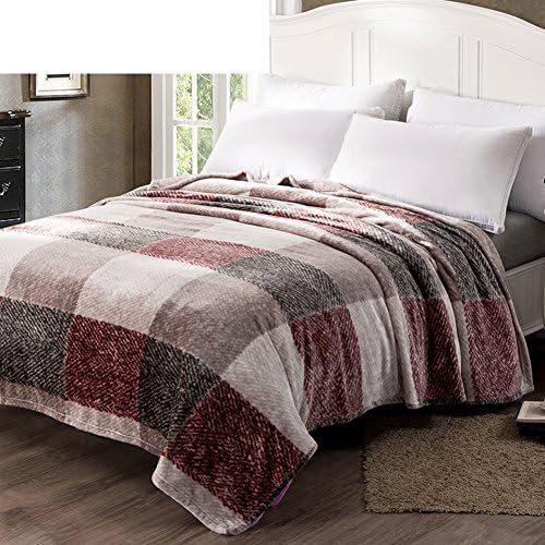 Korean Style Striped flowers/Floral Thickened Polyester Blankets-D 180x200cm(71x79inch)