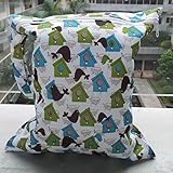 Baby Kleinkind Wasserdichtem Reißverschluss Wiederverwendbare Stoff Windel Tasche Vogel und Haus Muster - 2