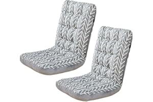 JORTUIO Pack 2/4/6 Cojines para Silla con Respaldo ,Cojín de Silla Oficina ,Cojines para Silla de Terraza Acolchados,para Gaming,Mecedora,Terraza,Ruedas,Exterior Jardin ( Color : T , Size : 35*45*57cm2pcs )