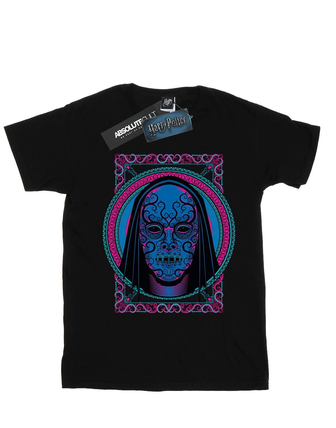 Harry-Potter-Jungen-Neon-Death-Eater-Mask-T-Shirt
