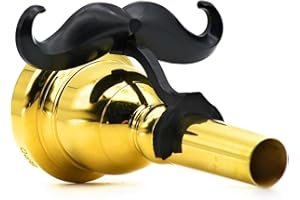 Brasstache - Clip-on Mustache for Large Shank Trombone or Euphonium Mouthpiece