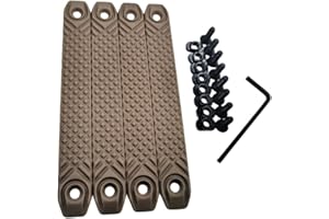 ProWildGear 4 Pcs/Set Nylon CNC RS Handguard Rail Cover Fit for M-Lok Compatible Systems Keymod Accessory