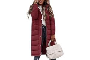 Vancavoo Manteau Femme Hiver Doudoune Long Blouson Matelassée Légère Manteaux à Capuche Chaud Veste Zippé Parka Jacket