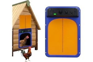 YEKUYEKU Automatic Chicken Coop Door, Automatic Chicken Door, Chicken Coop Door, Light Sensing Chicken Door, Chicken Coop Accessories