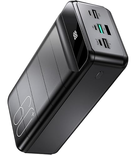 PowerBank Fast Charging, 50.000 mAh, tragbares Ladegerät, 66 W Multifunctional High Capacity Energy Bank Phone mit LED-Display für Camping, 5,6 x 5,71 x 2,76 Zoll