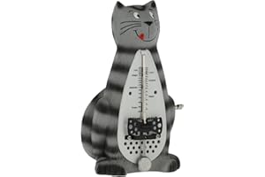 Wittner Metronom Taktell Tierform Serie 839 - Kunststoffgehäuse - Ohne Glocke - Kater - Mechanisch zum Aufziehen - Keine Batterien erforderlich - Made in Germany
