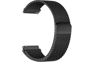 BXUXOHS Milanese Metal Bracelet for Garmin Venu 3 2/Forerunner 255 265/Vivoactive 4 Men/Women, Watch Strap 22 mm Magnetic Band for Samsung Galaxy Watch 3 45 mm/Gear S3 Frontier, for Amazfit Balance/GTR 3 PRO