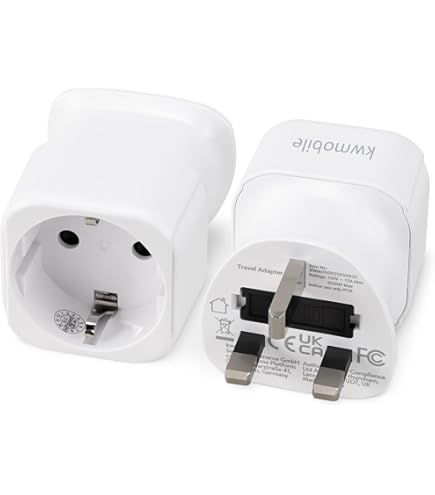 EU To UK Plug Adapter 2 To 3 Pn Travel Converter Wth 13A Fuse CE