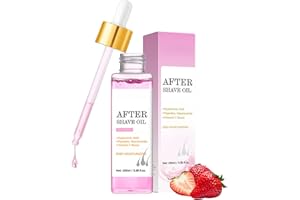 CURELUXE 100ml Shaving Oil Women - Strawberry Skin Treatment - After Shave Oil with Vitamin C & Peptides - Soothe Estrid Razor Burn - Gentle Formula for Women Prevent Ingrown Hairs & Dryness