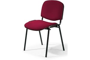 Topsit Chaise Visiteur ISO Chaise de conférence empilable et Confortable avec Assise et Dossier rembourrés