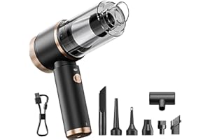 LIDOUYA Handstaubsauger mit 5500 Pa – Mini Staubsauger Auto, 4-in-1 – Handstaubsauger Kabellos mit Mehrzweckdüse, ideal für Auto, Haushalt, Haustierpflege und Büro