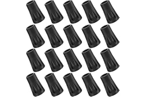 Disino 20 PCS Protezioni in Gomma per Copri Punte, Ricambio Gommini Tamponi Puntali in Gomma per Bastoncini da Trekking, Walking Pole Tips, Gomma Punta Tappi Palo da Trekking cap Bastone da Passeggio