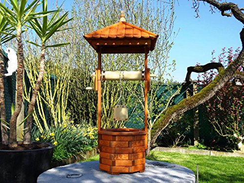 XXL DELUXE PREMIUM Dekobrunnen 150 cm hoch ~Zierbrunnen~Holzbrunnen~Ziehbrunnen~GARTEN DEKO~BRUNNEN~Gartenbrunnen~NEU