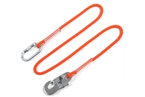 DOMYFIT Lanière de sécurité professionnelle en nylon avec crochet - harnais d’escalade de haute résistance et anti-chute