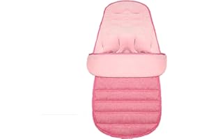 SHALWINN Pushchair Footmuff,Baby Stroller Cosy Toes Liner Buggy Padded,Universal Baby Sleeping Bag Footmuff,Windproof Warm Thick Cotton Pad Fitting for Pushchairs Strollers Prams Buggy, 0-6 Age (Pink)