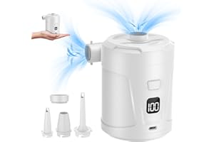 SUPPOU Electric Air Pump, 5200mAh Rechargeable Air Pump With LED Battery Display, Portable Mini Air Pump Quick Inflate Deflate for Pool Inflatables, Bed Mattresses, etc