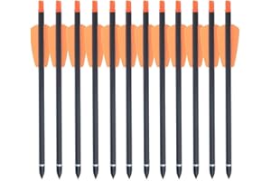 biubiusot Carbon Crossbow bolts 7.5 inch Archery Crossbow Arrows with 2" Vanes Replaced Arrowhead Tip