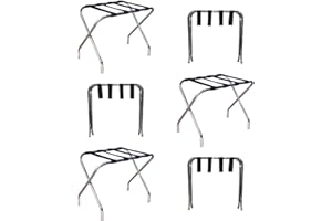 Harbour Housewares Soporte Plegable para Maletas - Metal - Cromado - Pack de 6