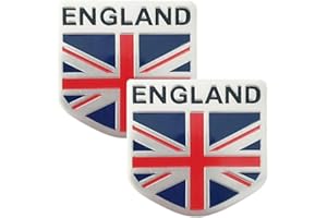 HiyyFloy Autocollants Drapeau Britannique du Royaume-uni, Emblème De Voiture, Union, Accessoires De Voiture, Décorations, Bouclier Chromé, Autocollants pour Voitures, Camions, Véhicules