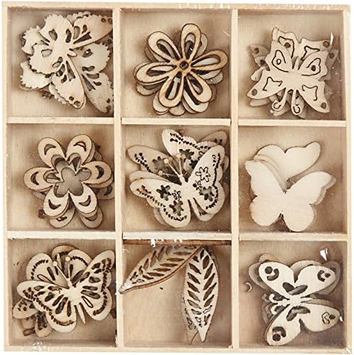 Amatola Wood Decoration, size 28 mm, summer, 45 asstd