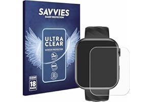 Savvies 18 Stück Schutzfolie für Marsyu MT500 1.97" Displayschutz-Folie Ultra-Transparent