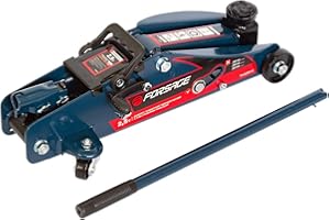 FORSAGEPOL Rangierwagenheber 2,5T (h min 140mm, h max 387mm) mit der Immobilisierung im robusten Koffer // Wagenheber 2,5T Hydraulisch im Koffer