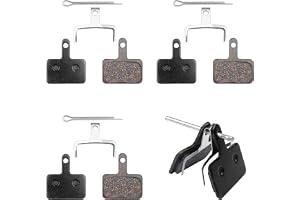 Fousenuk 4 par bromsbelägg cykel för Tektro/Shimano svart | Slitstark skivbroms, bromsbelägg, ersättningsskivbromsbelägg, cyk