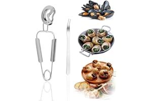 UYRVAPE Set di pinze per lumache e forchette per lumache, Acciaio Inox Lumaca Set forchette per frutti di mare Strumenti per la raccolta di lumache,aragoste per servizio al ristorante