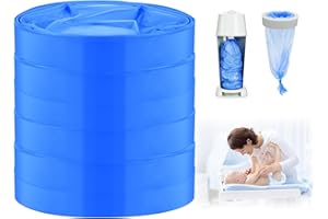 BUTBU 6 sztuk pojemników na pieluchy, pojemniki na pieluchy, folia uzupełniająca, worek na pieluchy 4,5 m, folia uzupełniająca, kompatybilne z Angelcare, Tommee Tippee, Spross, LitterLocker (niebieski