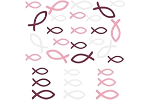 packra Holz Fisch Deko, 90 Stück Fische Streudeko Tischdeko, Holz Deko Fische Verzierung für Taufe, Holz Fische Streudeko Taufedeko Junge Mädchen Taufe, Kommunion und Konfirmation, Wooden Fish