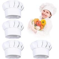 Cuffia Da Cucina Per Bambini – 20 Pezzi In Tessuto Non Tessuto, Bianca, Regolabile, Per Lezioni Di Cucina E Feste A Tema