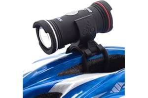 Lumière de Casque de vélo. Lumière de vélo Lumineuse Rouge + Blanche de 100 lumens Be-Seen. Double éclairage de vélo Avant et arrière. Lampe de vélo étanche et Rechargeable d'une autonomie de 43 heur