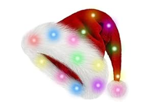 BSVI Christmas Hat for Adults Santa Hats Unisex Red Velvet Extra Thicken Holiday Headwear Xmas Hat for Festive New Year Party