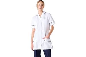 Simon Jersey Healthcare Tunics for Women with Pockets - Sizes 6-38 - Nurses, Carers Uniform and Scrub Tops for Women UK - Quality Work Wear & Uniforms