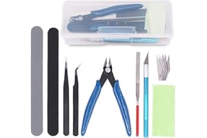 MIKIULY Modèle Outils Kit, Outils de Modélisme, 9 Pièces Modeleur Basic Outils Craft Set, Ensemble d'outils de Fabrication de Modèles, Modèle Outils de Loisirs Kit pour L'assemblage, Construction de Modèles