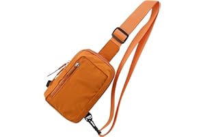 HAUMAUH Marsupio Uomo Donna Borsa Palestra-Tracolla Running Piccola Antiscippo da Viaggio- Pendolarismo Festival Passeggiate col Cane- (Arancia)