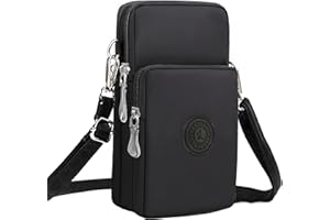 LassZone Women Girls Zipper Waterproof Nylon Crossbody Bags Wallet Cellphone Purse Shoulder Bag Wristlet Handbags