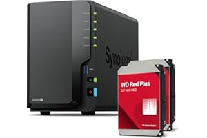 ‎SYNOLOGY Synology DS225+ Bundle 8TB Western Digital (WD Red Plus 2X 4TB) 2-Bay Plus Serie - Intel Celeron J4125 Quad-Core, 2 GB Non-ECC DDR4 SODIMM 1 x 2,5 GbE und 1 x 1 GbE RJ-45 LAN-Port